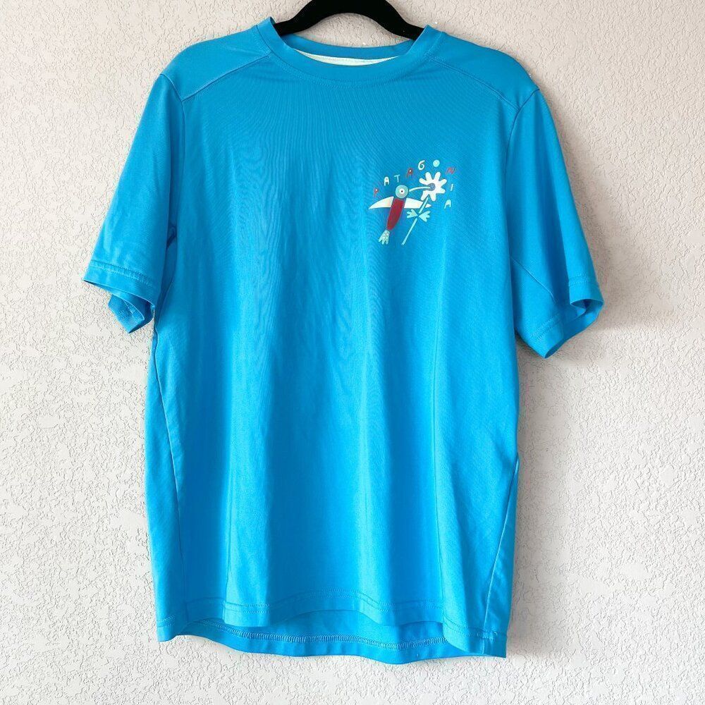 Patagonia Kids Blue Hummingbird Capilene Silkweight T-shirt Size 12 Large